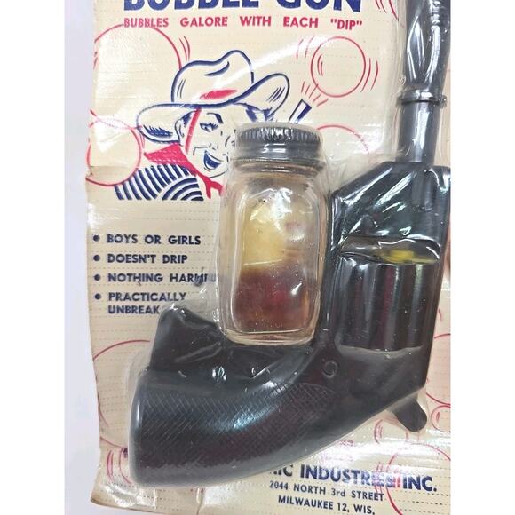 1958 Dynamic Atomic Industries Bubble Gun Water Black Rare Sealed U132 - Picture 3 of 6